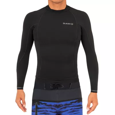 Neoprenshirt Surfen Herren 1.5 mm langarm - 900 schwarz