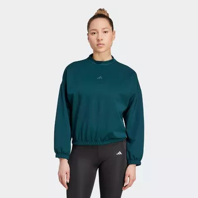 ADIDAS Sweatshirt Crop Top Damen - grün