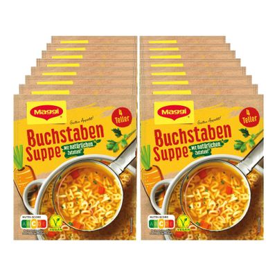 Maggi Guten Appetit Buchstabensuppe ergibt 1 Liter, 16er Pack