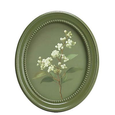 New!  Red Shed 8 in. Flower Framed Art, Green