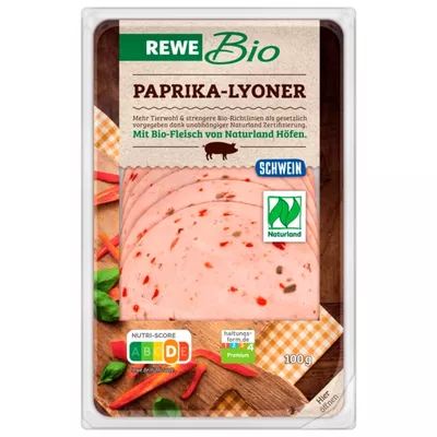 REWE Bio Wurst Paprika Lyoner 100g