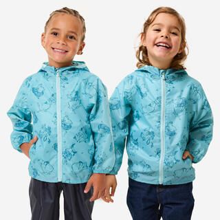 QUECHUA Giacca trekking bambino MH100 impermeabile azzurra