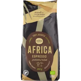 Herkku Luomu Africa Espresso 350 g jauhettu tumma paahto