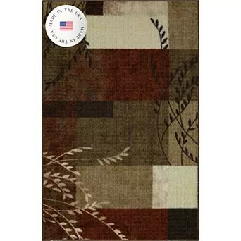 Maples Highland Textured Patchwork Print Area Rugs & Washable Throw Rugs