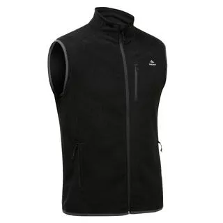 QUECHUA Gilet smanicato pile montagna uomo MH120 nero