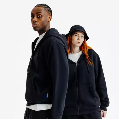 DECATHLON Sweatjacke Damen/Herren - Elementals schwarz