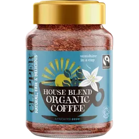 Clipper Luomu Reilun kaupan Pakastekuivattu pikakahvi, keskipaahto 100g