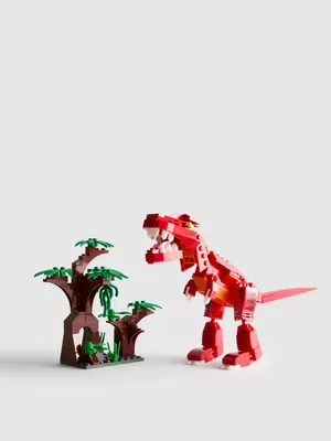 Bloques de construcción para crear un dinosaurio