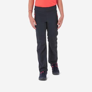 QUECHUA Pantaloni trekking bambina MH500 softshell | grigio nero