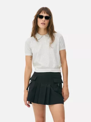 Jersey tipo polo en contraste