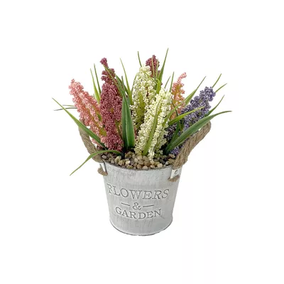 Faux Lupin Floral in Tin