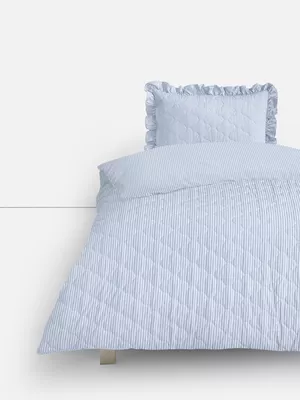 Set de funda nórdica a rayas para cama individual