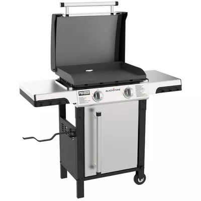 Blackstone ProSeries 2-Burner 22" Propane Omnivore Griddle with Dual Side Shelves