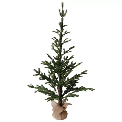 Kunstigt juletræ m/jute-fod, 120 cm