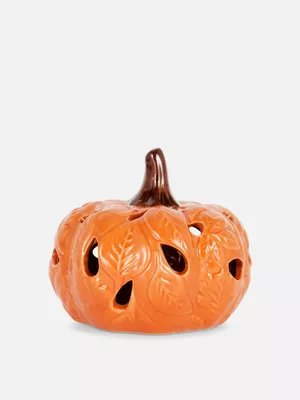 Lamparita LED cerámica mediana en forma de calabaza