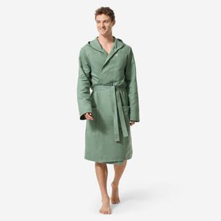 NABAIJI Accappatoio piscina uomo MF cappuccio verde eucalipto