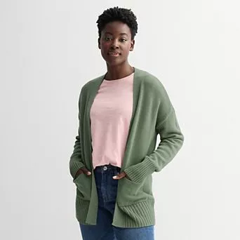 Women's Sonoma Goods For Life® Open Front Longline Cardigan