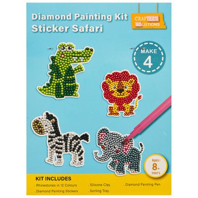 Diamond Painting Sticker Safari 4pc