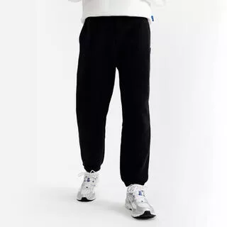 DECATHLON Pantaloni tuta uomo ELEMENTALS flare felpati neri