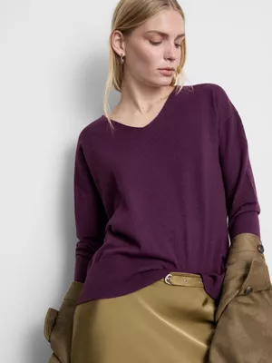 Jersey suave con cuello de pico