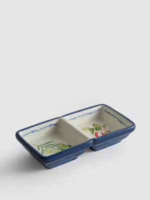 Cuencos para salsas gemelos de estilo mediterráneo