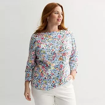 Plus Size Croft & Barrow® Boatneck Top