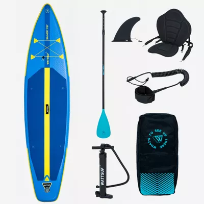 SUP Set Stand up Paddle aufblasbar mit Sitz 11'6 - Wattsup blau