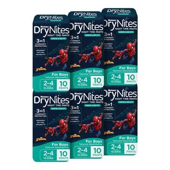 Huggies Drynites Night Time Pants For Boys Size 2-4 Years 60 Pants