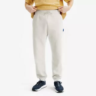 DECATHLON Pantaloni tuta uomo ELEMENTALS flare felpati beige