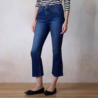 Women's LC Lauren Conrad High Rise Cropped Kickflare Jeans