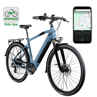 Zündapp Z810 E Bike Trekkingrad Herren ab 175 cm mit 8 Gängen Beleuchtung StVZO Elektrofahrrad 550 Wh brilliantblau 52 cm