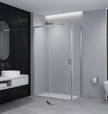 MAMPARA DE DUCHA LATERAL FIJO TEKA INCA SLIM 90CM CROMO