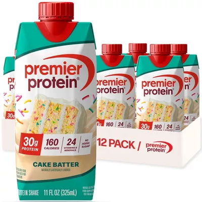 Premier Protein Shake, Cake Batter Delight, 30g Protein, 11 fl oz, 12 Ct