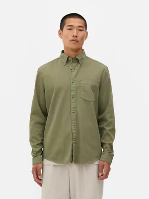 Camisa de sarga de manga larga