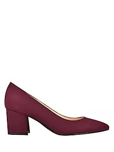 Issa2 Point-Toe Block-Heel Pumps