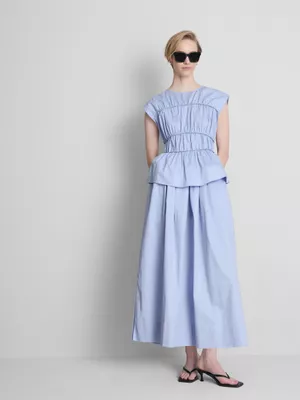 Falda midi circular de algodón de The Edit