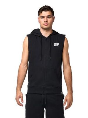 LEONE 1947 APPAREL Felpa smanicata da uomo con cappuccio e zip non garzata Leone Sporty