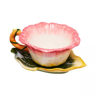 Flower Tea Cup & Saucer 3D Assorted