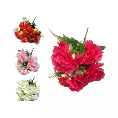 Faux Carnation Bunch Assorted