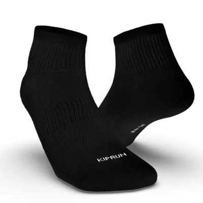 KIPRUN Laufsocken Run 100 3er-Pack schwarz