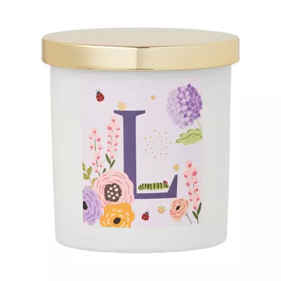 Bold Floral Monogram Candle Assorted