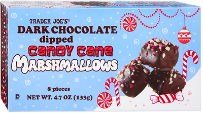 Dark Chocolate Dipped Candy Cane Marshmallows