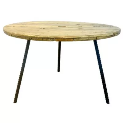 Kabeltromlen, Havebord, Ø140 cm, natur