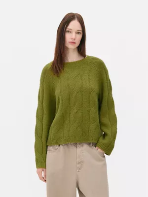 Jersey relajado de punto de ochos