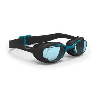 Occhialini da piscina XBASE nero-azzurro con lenti chiare TAGLIA UNICA