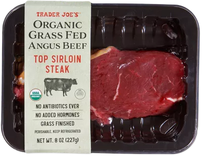 Organic Grass Fed Top Sirloin Steak