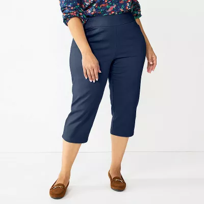 Plus Size Croft & Barrow® Effortless Stretch Capri Pants