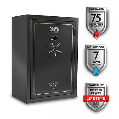 Sports Afield 48 Long Gun + 8 Handgun 24.04 cu. ft. Electronic Lock Haven Gun Safe, Metallic