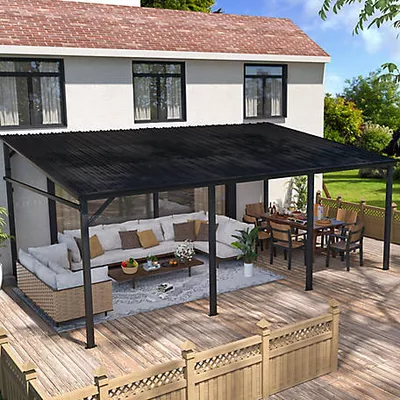 New!  Veikous 12 ft. x 20 ft. Aluminum Patio Covers with Metal Roof Gazebo Pergola