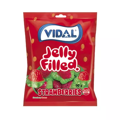 Vidal Jelly Filled Strawberries 90g